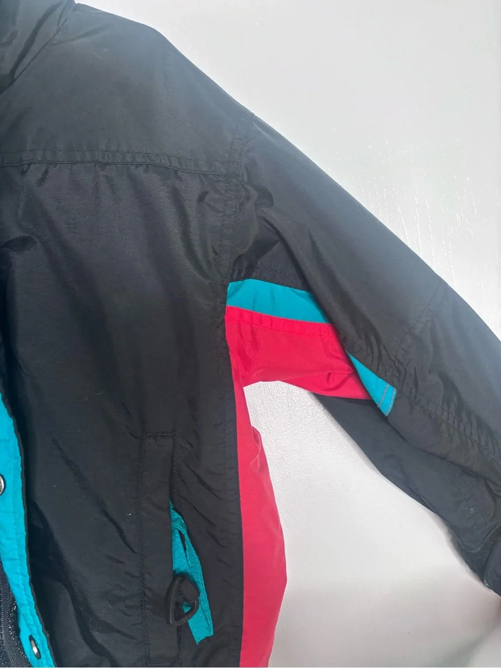 Columbia Kids Black Jacket with Teal & Pink Accents xs